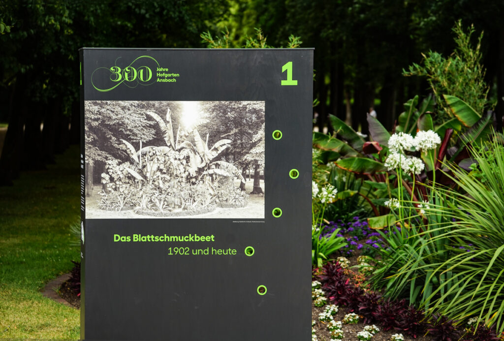 300 Jahre Hofgarten Ansbach Ausstellungstafel 1