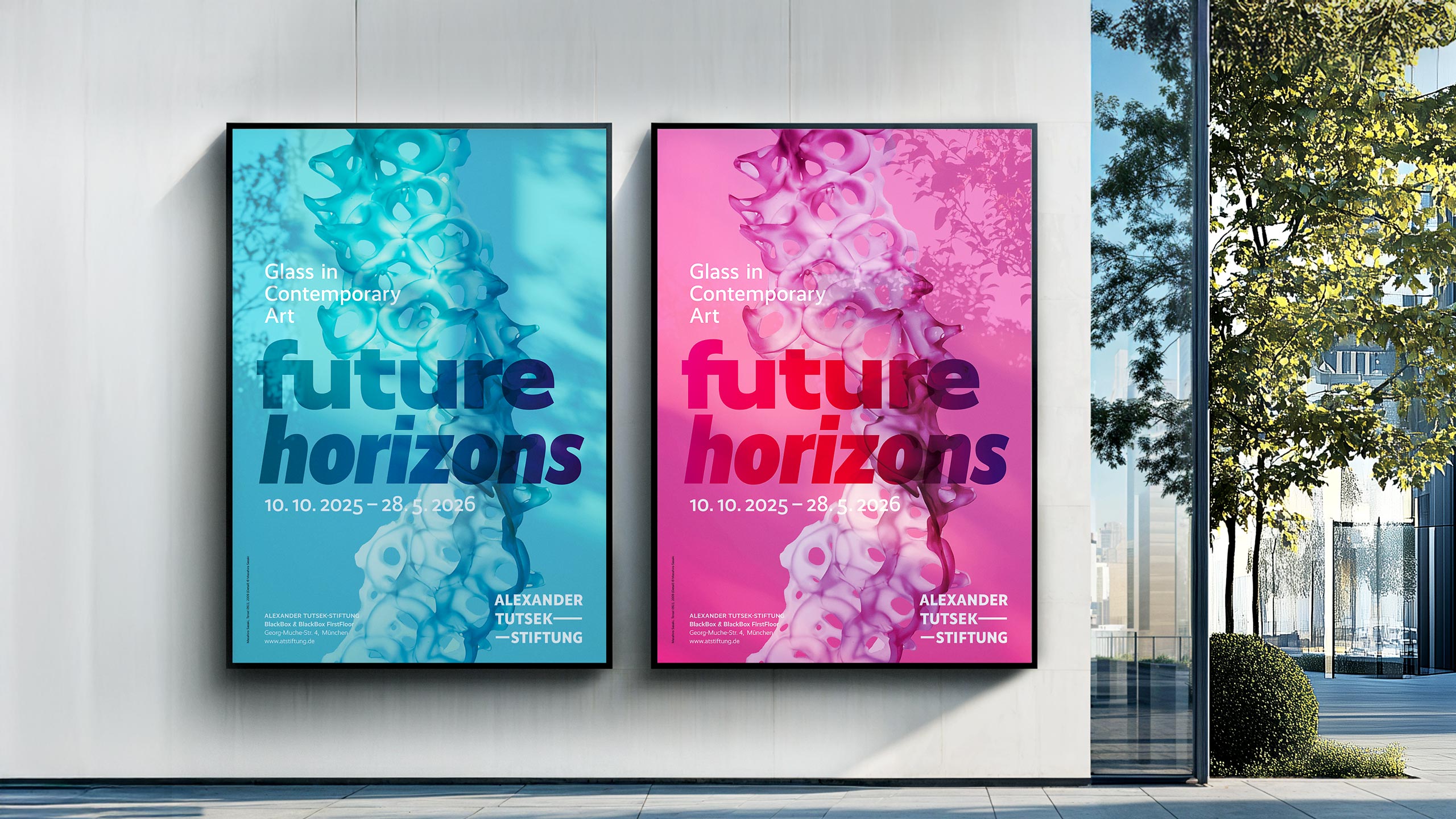 Posters for Future Horizons, Alexander Tutsek Foundation, designed by Christian Hölzl und Nina Hardwig, h.und.b